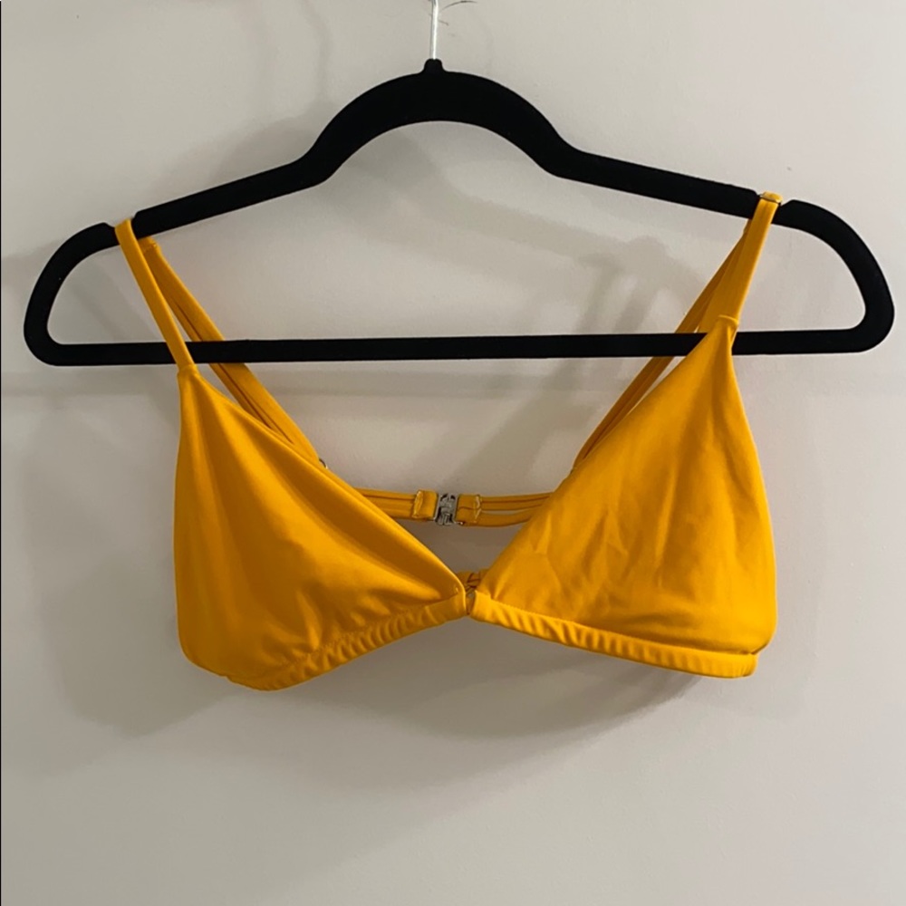 Yellow Triangle Bikini Top